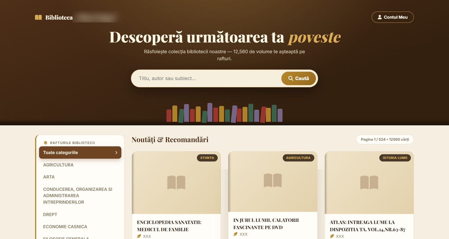 Catalog online public — elevii răsfoiesc și rezervă cărți